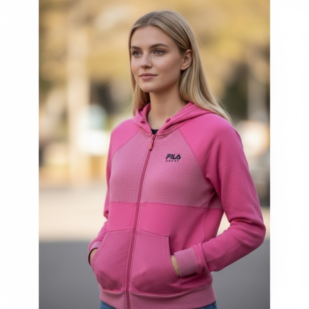 Fila Sierra Pink Running Hoodie Size XS